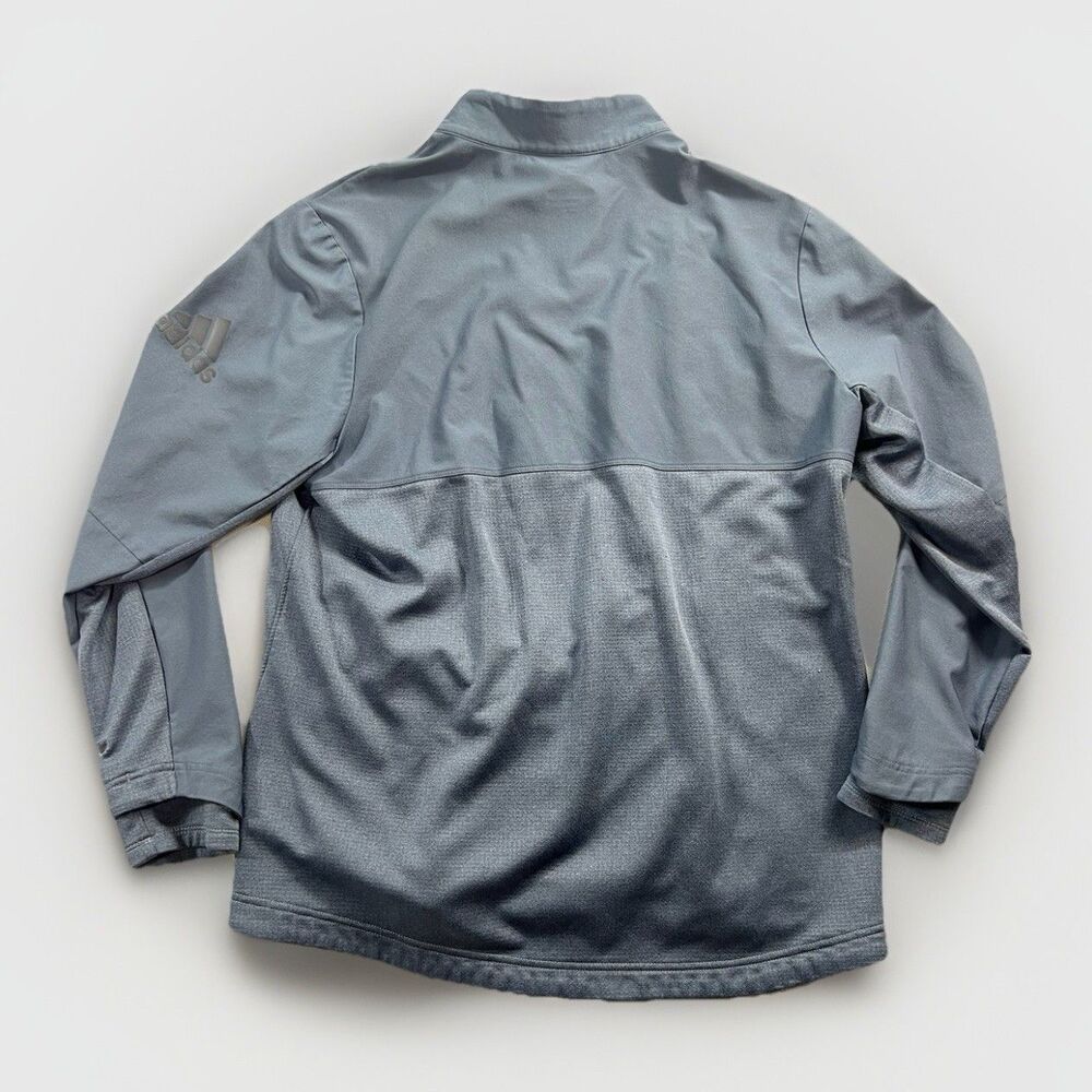 Adidas Mens Quater Zip Golf  Pullover‎ Blue Gray Color Size Large Activewear - Picture 6 of 7